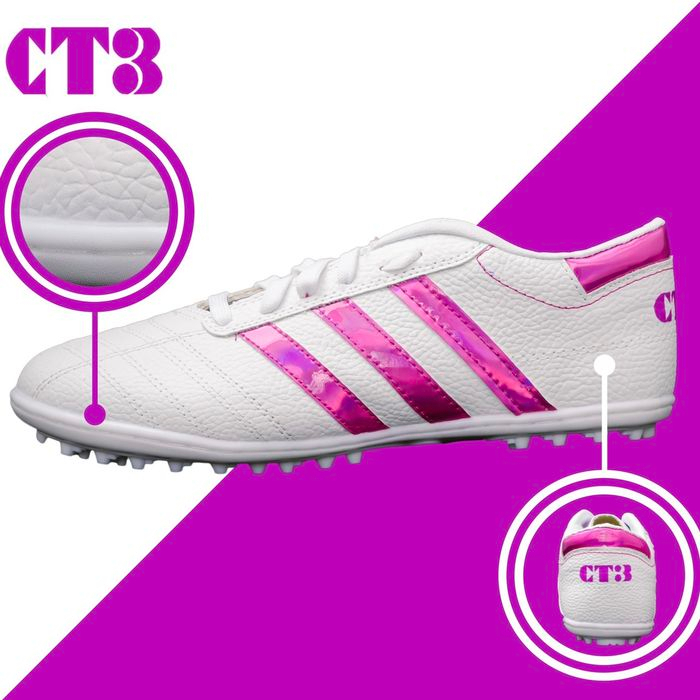 Giày Đá Bóng 3 Sọc CT3  Chính Hãng - Giày Bóng Đá Sân Cỏ Nhân Tạo Đã Khâu Full Đế 100%