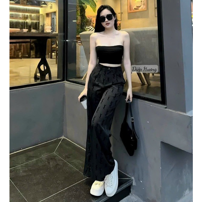 Quần suông nữ ống rộng cạp trắng to hack dáng, Quần vải nữ phong cách thanh lịch có thể mặc đi làm đi chơi | BigBuy360 - bigbuy360.vn