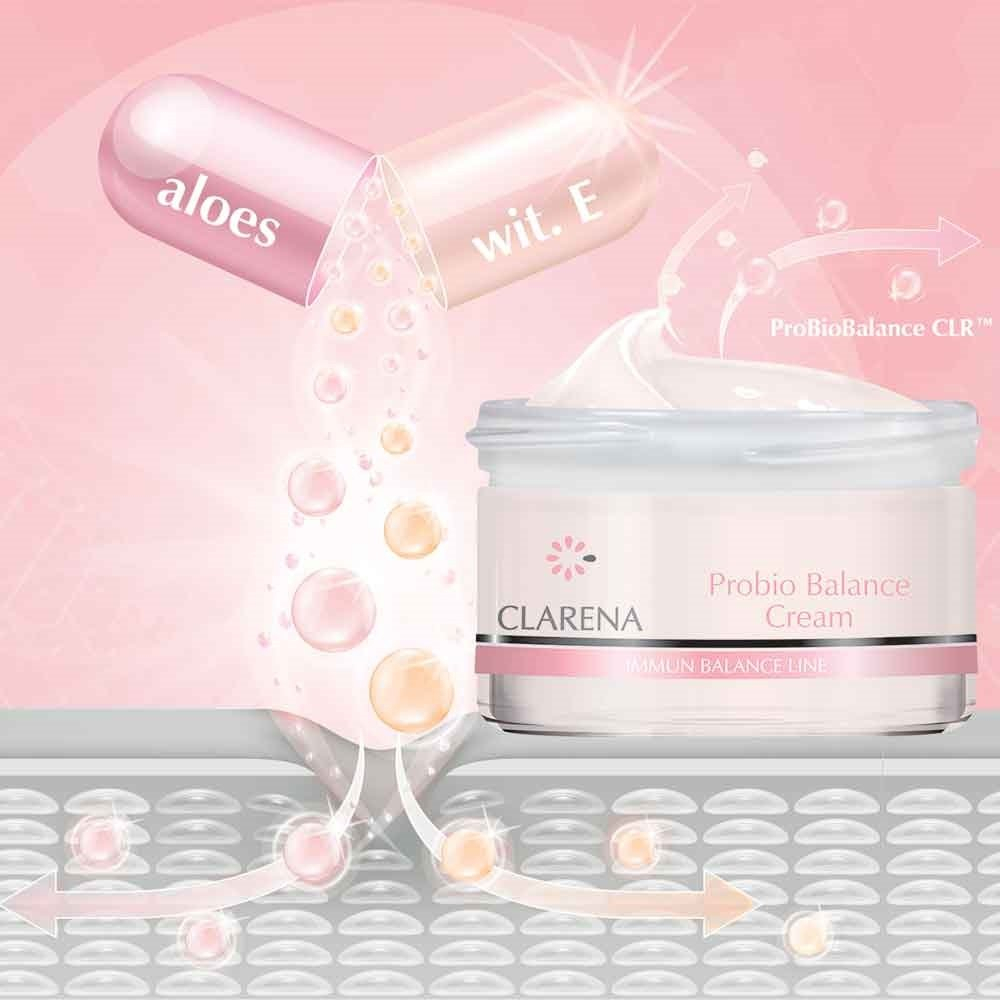 CLARENA Probio Balance Cream Kem Dưỡng Bổ Sung Men Vi Sinh Cho Da Giãn Mạch, Nhạy Cảm 50ml