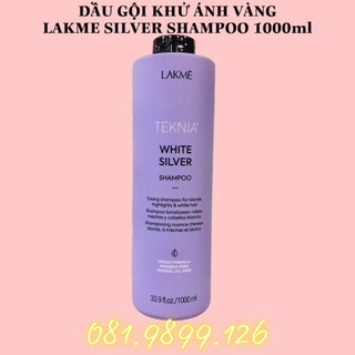 DẦU GỘI GIỮ MÀU VÀ DƯỠNG BÓNG CHO TÓC NHUỘM SÁNG KHÓI HAY NHUỘM XÁM BẠC SILVER LAKME ULTRA CLAIR SHAMPOO 1000ml