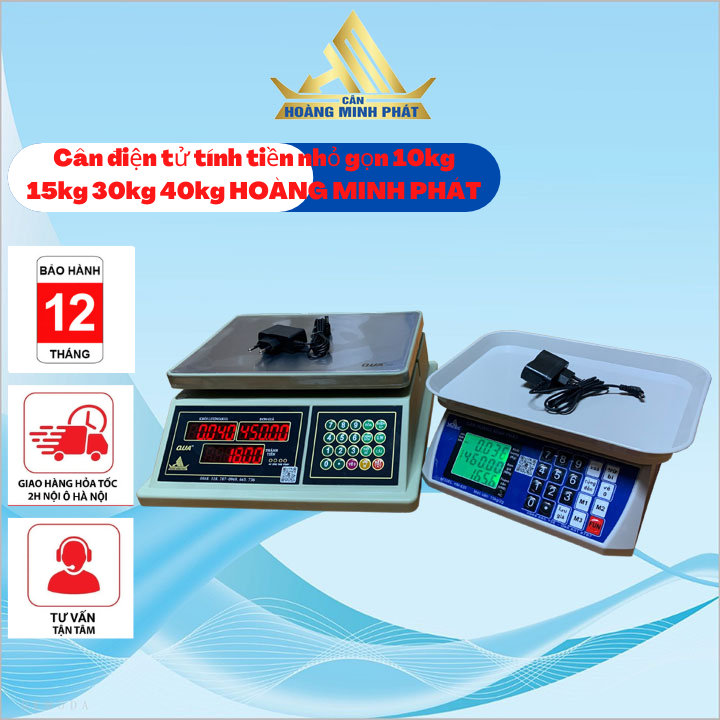 CÂN HOÀNG MINH PHÁT Tính giá tiền hàng 40kg 30kg 15kg 10kg Chống Nước dùng cho cửa hàng, tạp hóa [CÂN HOÀNG MINH PHÁT]