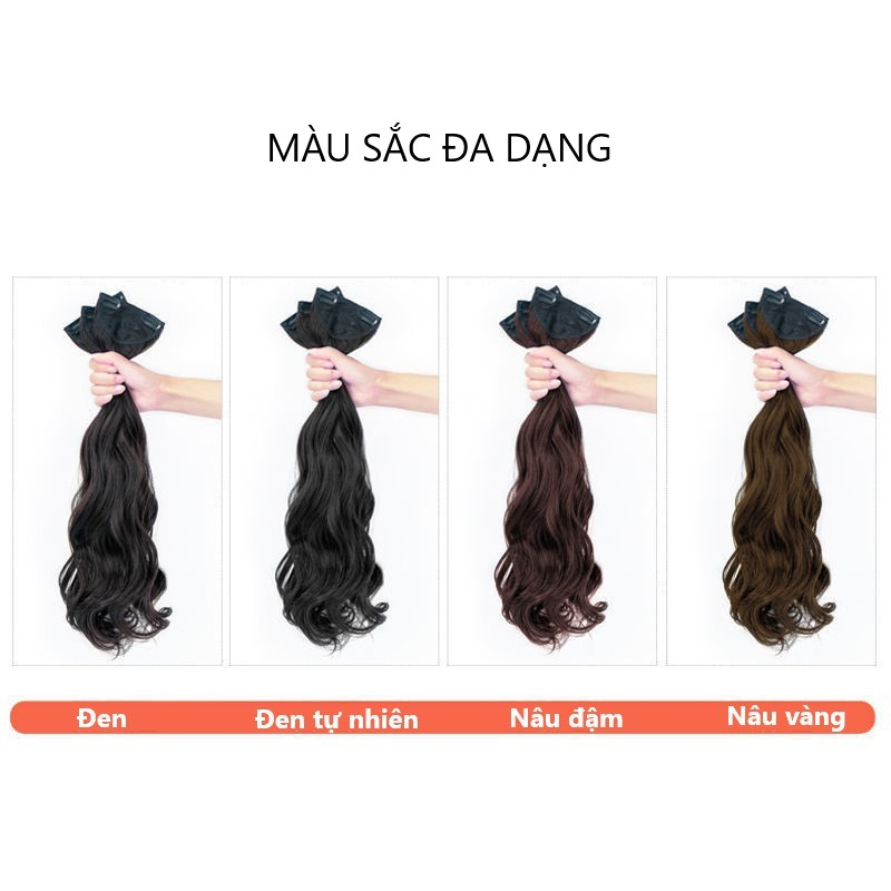 Kẹp Tóc Giả Kẹp Phồng Sét 3 Dải Thẳng có độ dài 45cm và 55cm