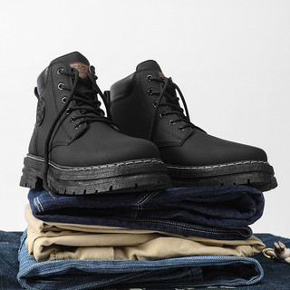 Giày Boots Nam Cổ Cao BCC001 Full Đen