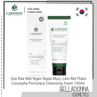 [CHÍNH HÃNG] Sữa Rửa Mặt Ngăn Ngừa Mụn, Làm Mờ Thâm Caryophy Portulaca Cleansing Foam 150ml
