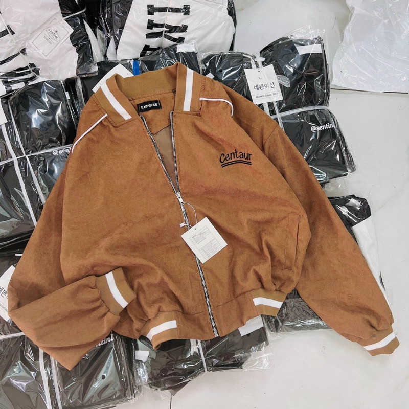 Áo khoác chống nắng bomber Unisex chất nhung tăm 2 lớp form rộng dành cho nữ nam M562-AN STORE