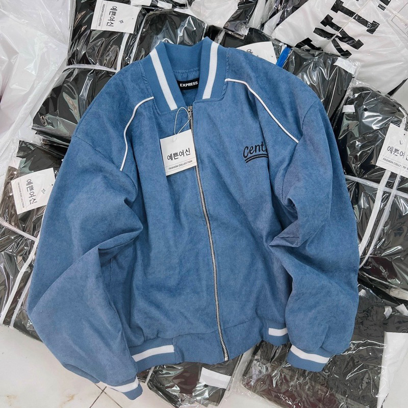 Áo khoác chống nắng bomber Unisex chất nhung tăm 2 lớp form rộng dành cho nữ nam M562-AN STORE