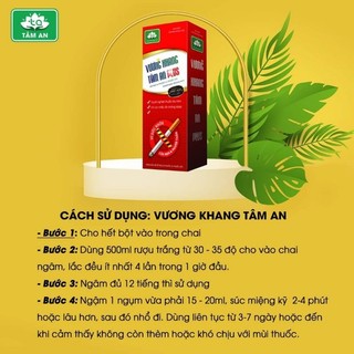 [Hàng Chính hãng ] Bột Cai Thuốc Lá Thuốc Lào Vương Khang Tâm An