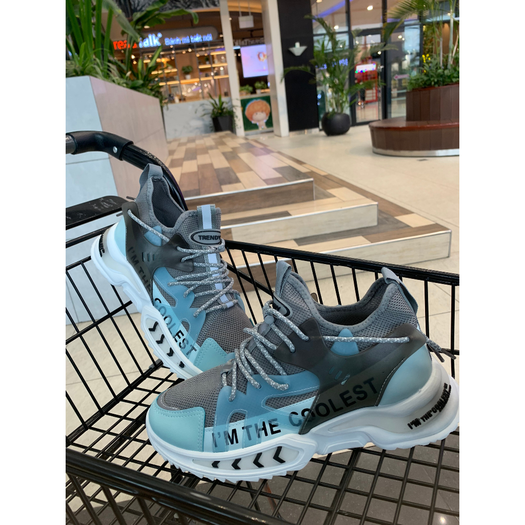 Giày Sneaker Siêu ngầu Chơi Bóng Chuyền Màu Trắng - Đen - Xám Chạy Bộ Xuyên Việt