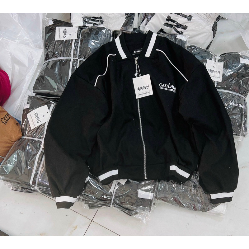 Áo khoác chống nắng bomber Unisex chất nhung tăm 2 lớp form rộng dành cho nữ nam M562-AN STORE