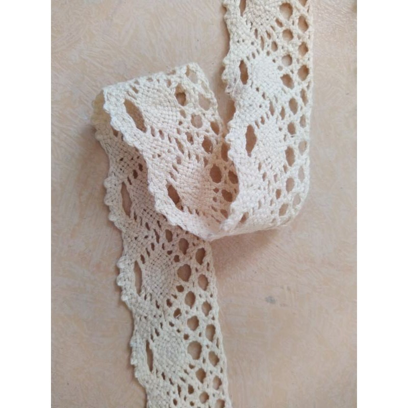 Ren tua rua cotton, Sợi ren tua,Vải ren tua