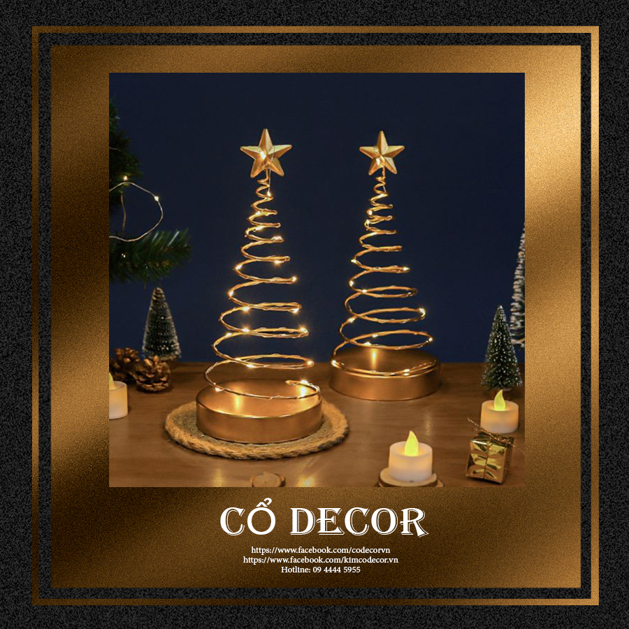 Đèn led quấn dây cây thông luxury!