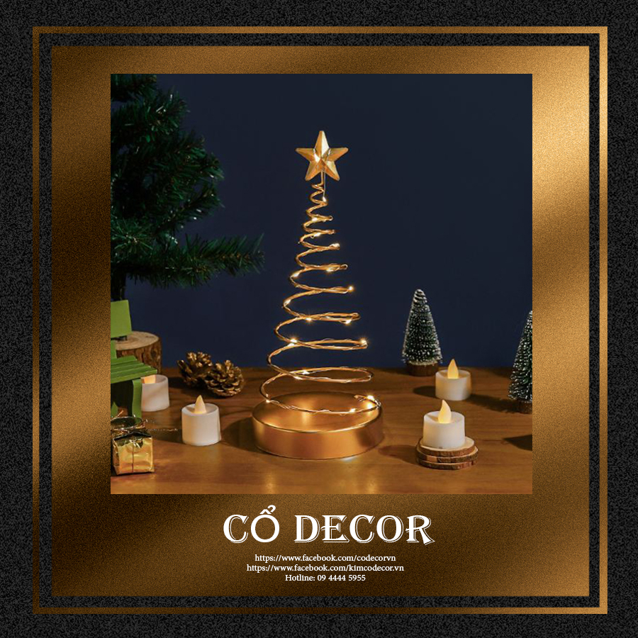 Đèn led quấn dây cây thông luxury!