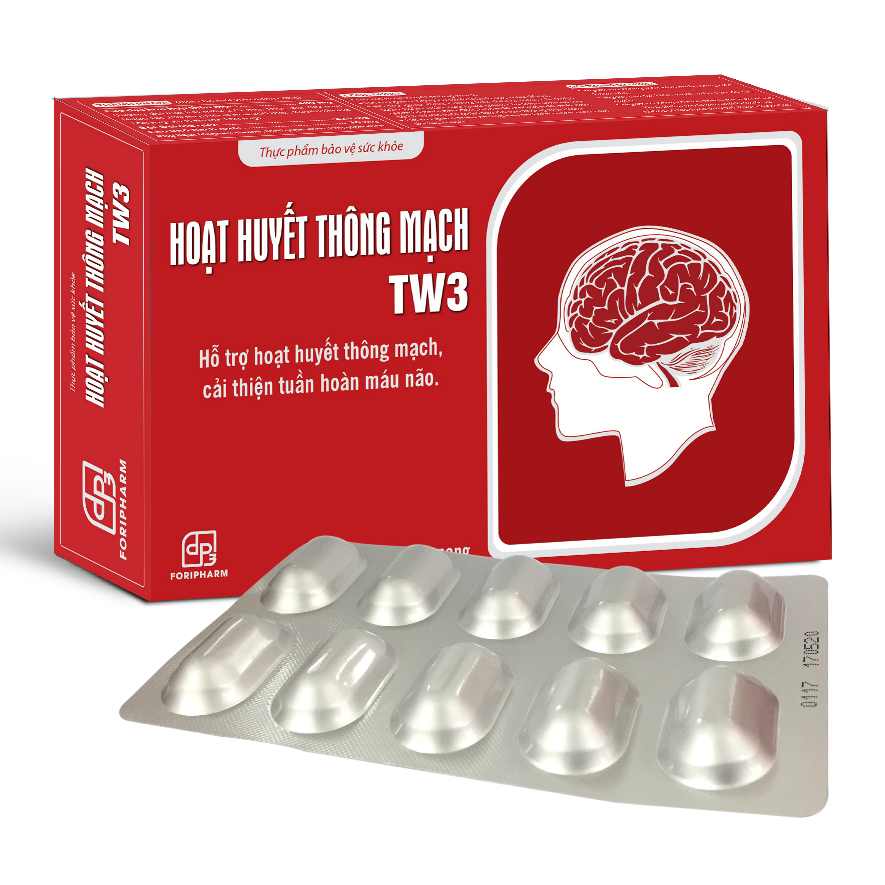 Viên uống Hoạt Huyết Thông Mạch TW3 - Giúp tăng cường lưu thông mạch máu não , cải thiện trí nhớ , giảm đau đầu, mất ngủ
