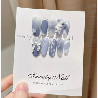 Nailbox thiết kế thiên thần loang màu xanh siêu xinh
