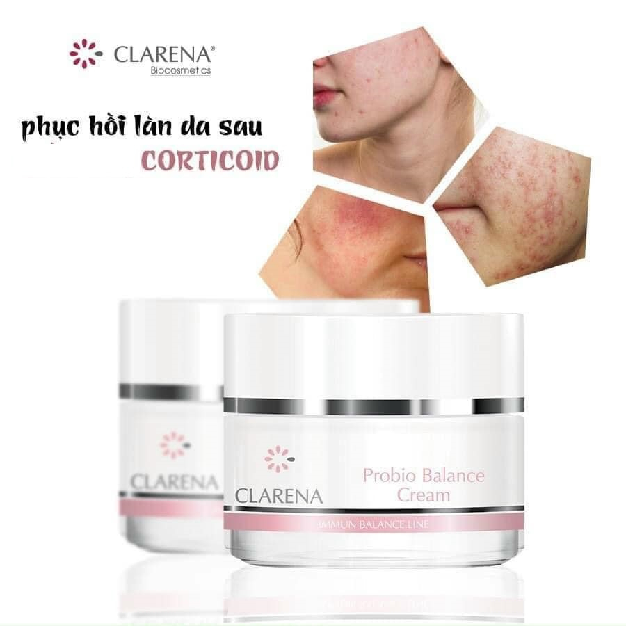 CLARENA Probio Balance Cream Kem Dưỡng Bổ Sung Men Vi Sinh Cho Da Giãn Mạch, Nhạy Cảm 50ml