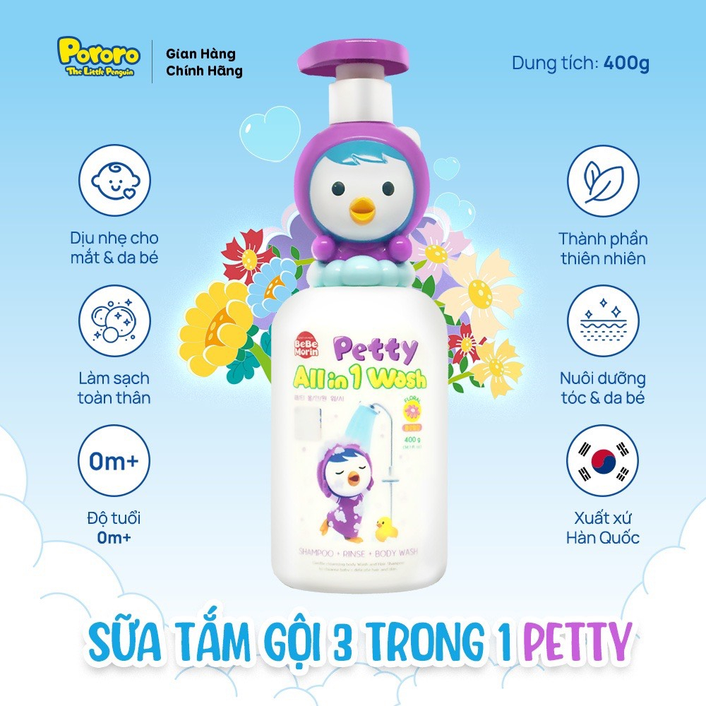 Sữa Tắm Gội 3-in-1 Petty (Hương Hoa)