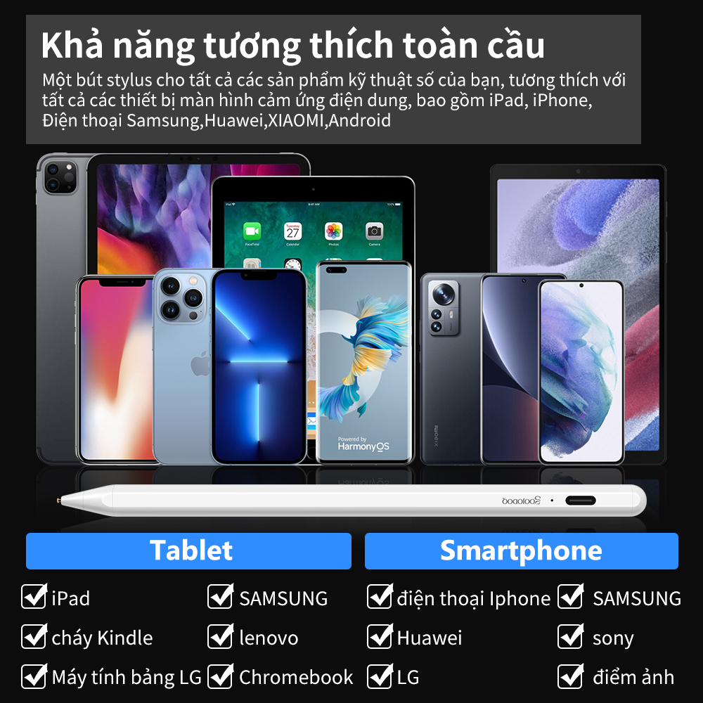 Bút cảm ứng GOOJODOQ GD01 GD02  Đa Năng Cho Android Bút Kỹ Thuật Số Cho ĐTDĐ iPad Bút Đa Năng Cho Iphone Android Samsung