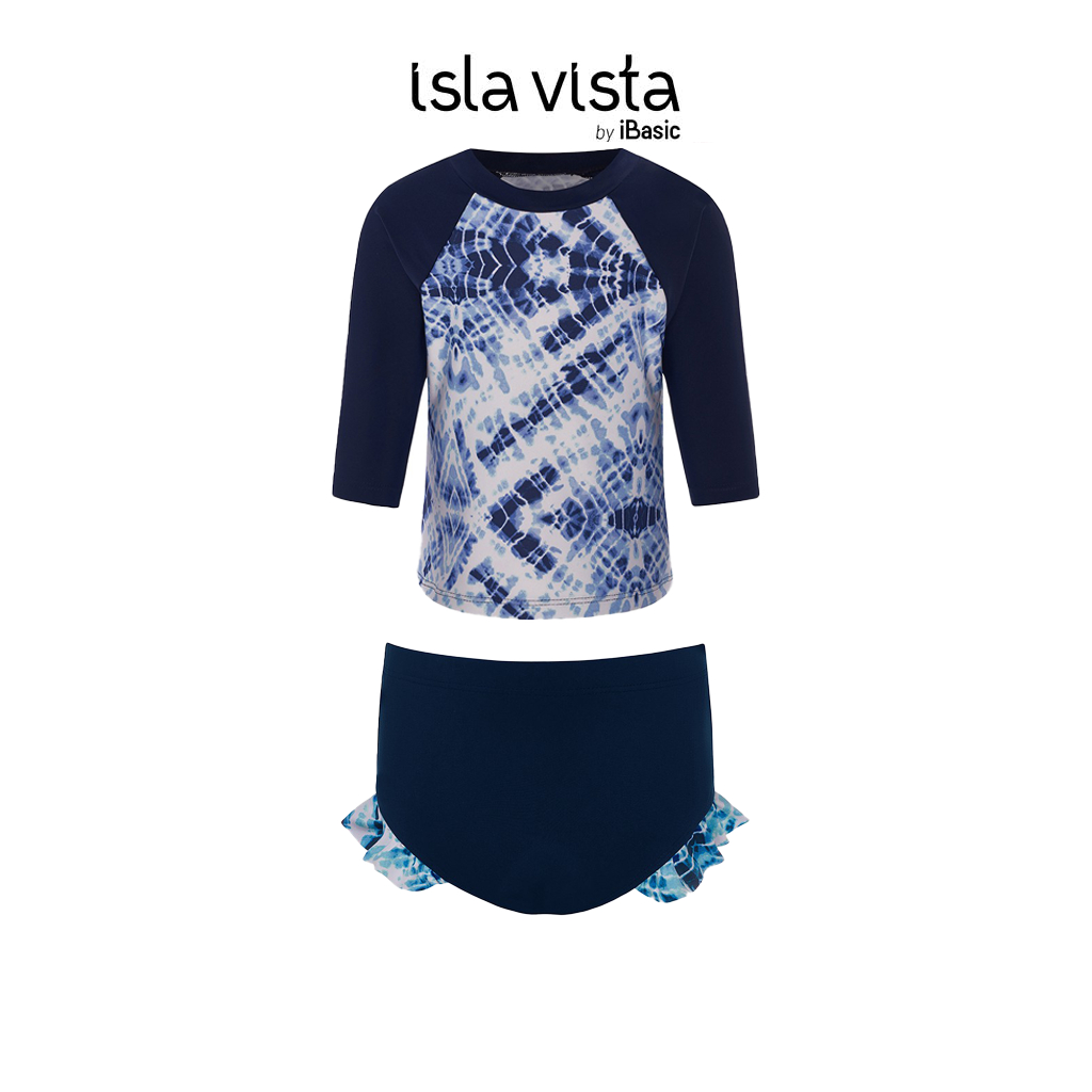 Bộ áo bơi tay dài bé gái Isla Vista IVKGT001 và quần IVKGB001