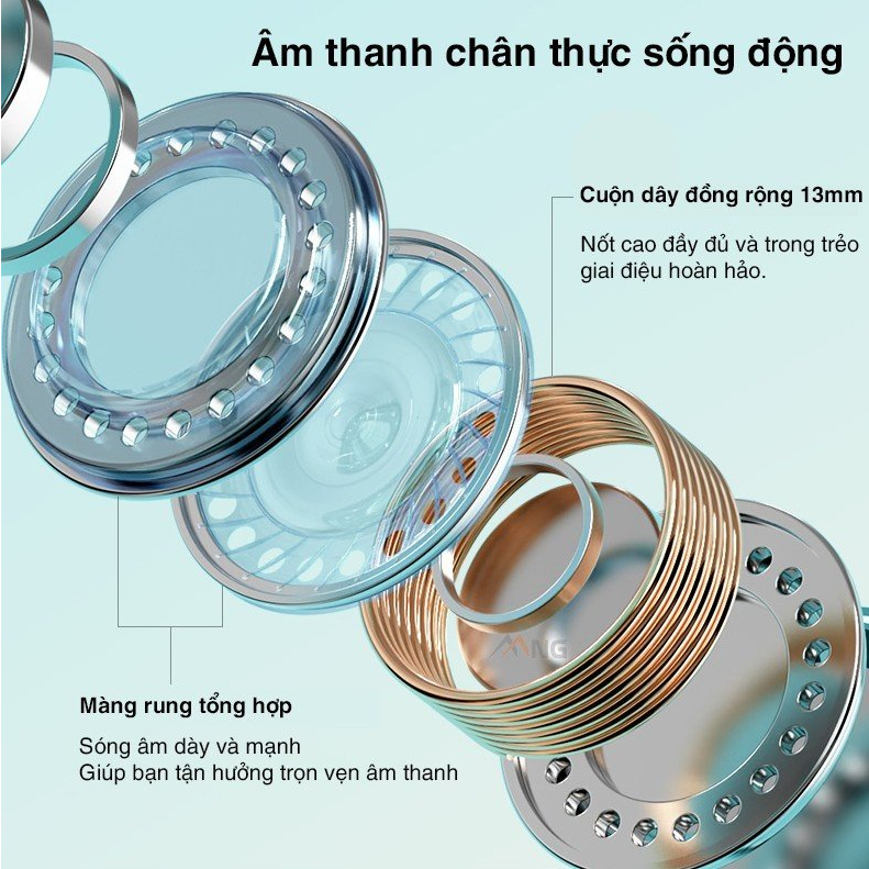 Tai nghe Bluetooth không dây nhét tai TWS Rockspace Lipstick nghe nhạc lên đến 24h hàng chính hãng bảo hành 12 tháng