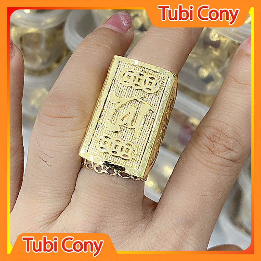 Nhẫn Nam Chữ Tài Kiểu Dài Mang Phong Thủy, Tài Lộc - Tubi Cony