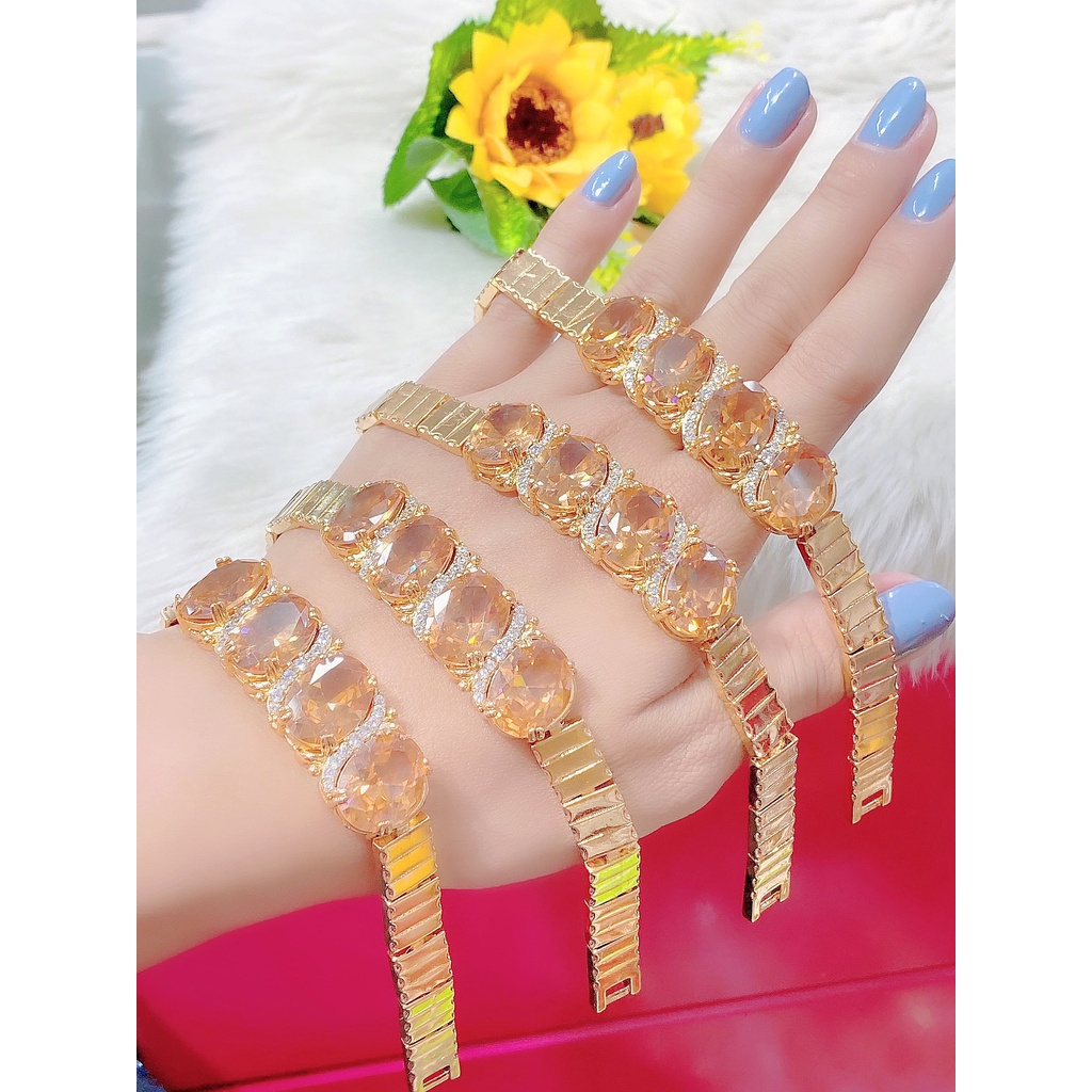 Lắc tay nữ  lắc tay phong thùy bền màu thiết kế cao cấp sáng lấp lánh L4