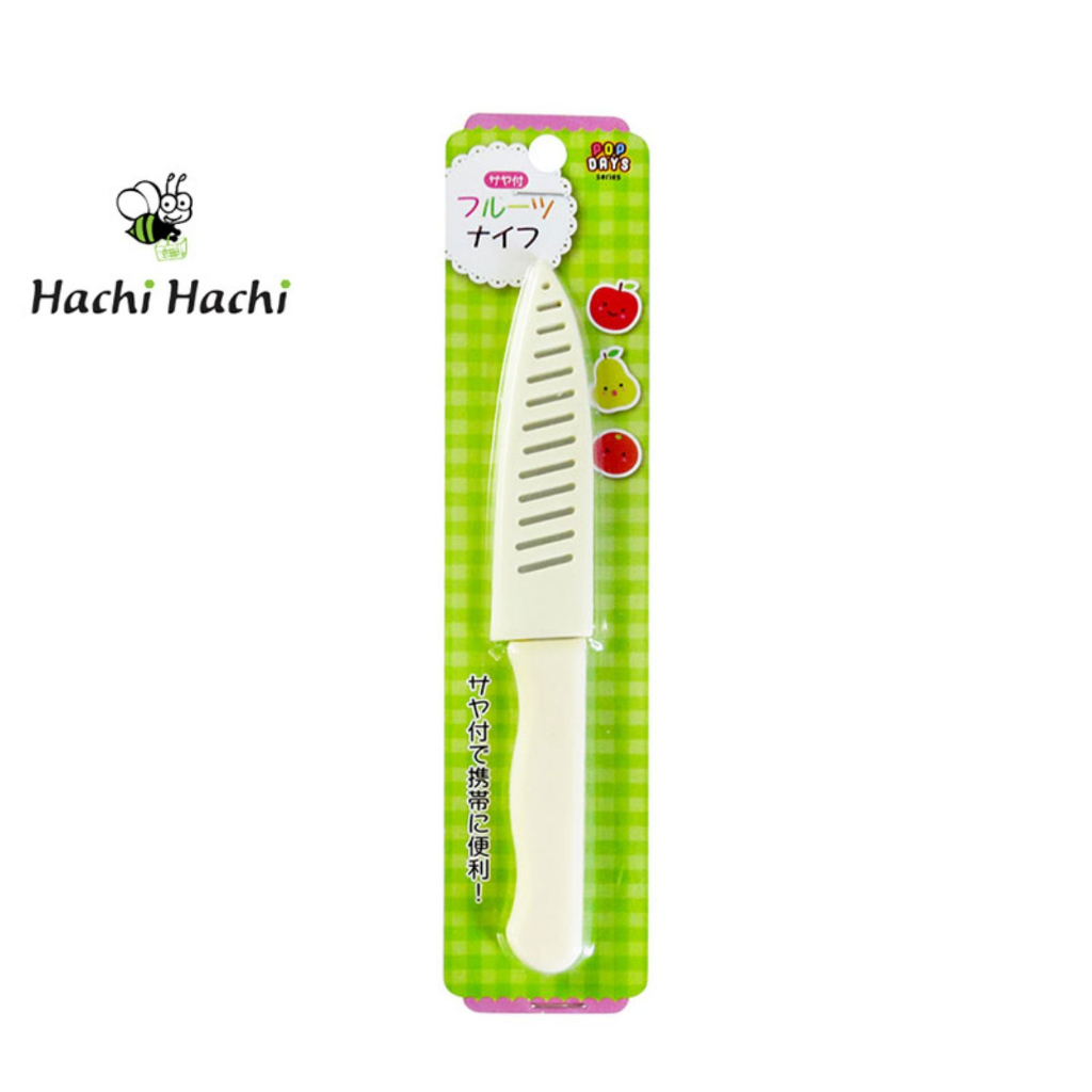 Dao inox gọt trái cây Echo Metal kèm nắp 19.5cm - Nhiều màu (Giao màu ngẫu nhiên) - Hachi Hachi Japan Shop