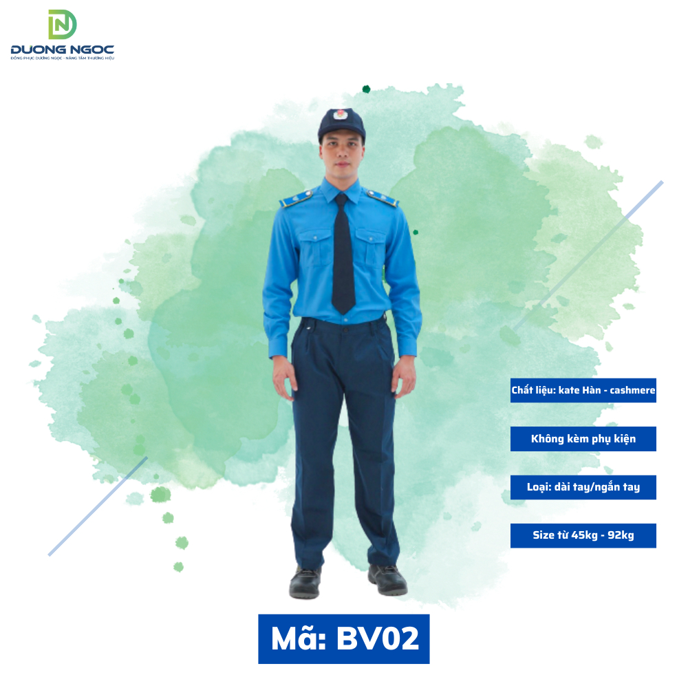 BỘ QUẦN ÁO CHO NHÂN VIÊN CÔNG TY BẢO VỆ VẢI KATE HÀN MỀM MÁT CỰC BỀN GIÁ CỰC TỐT GIÁ RẺ TAY DÀI + NGẮN BV02