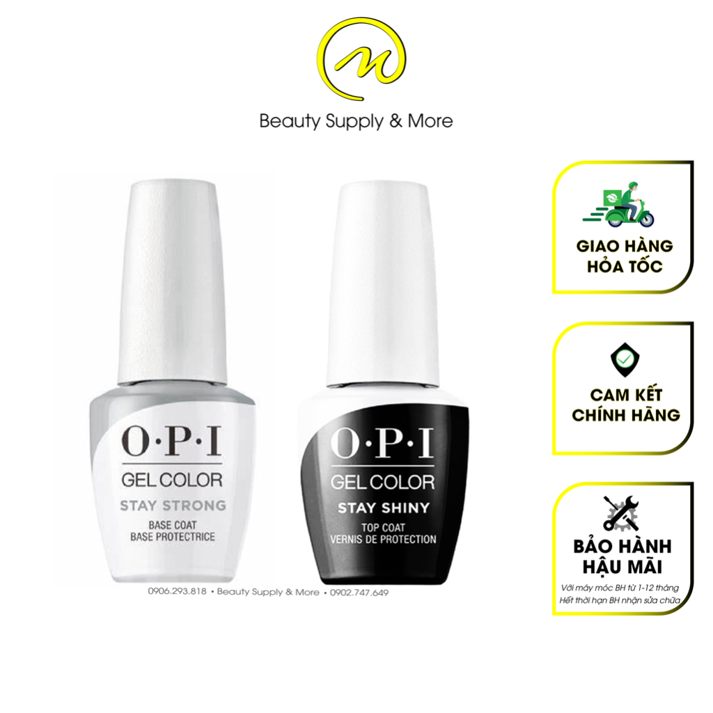 Sơn lót (Base)/ Bóng (Top) gel O.P.I Mẫu mới [Hàng Chuẩn Mỹ]