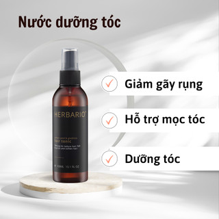 Nước dưỡng tóc tinh dầu bưởi và bồ kết Herbario 100ml giảm rụng, mọc tóc dài nhanh
