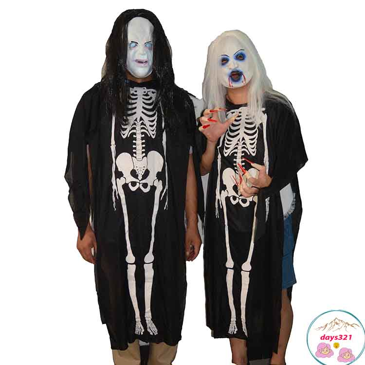 BỘ quần áo MA HÓA TRANG-trang phục Hóa Trang Halloween Xương Người và Mặt Nạ Đầu Lâu Cao Cấp kinh rợn Dành Cho nam nữ
