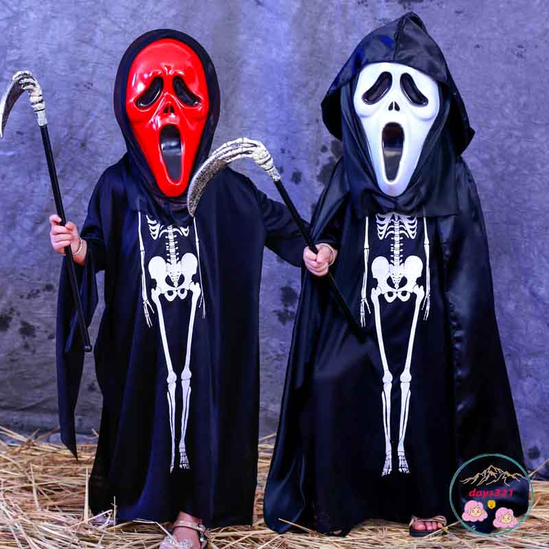 BỘ quần áo MA HÓA TRANG-trang phục Hóa Trang Halloween Xương Người và Mặt Nạ Đầu Lâu Cao Cấp kinh rợn Dành Cho nam nữ