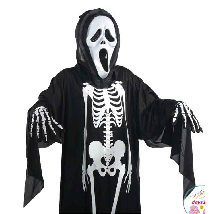 BỘ quần áo MA HÓA TRANG-trang phục Hóa Trang Halloween Xương Người và Mặt Nạ Đầu Lâu Cao Cấp kinh rợn Dành Cho nam nữ