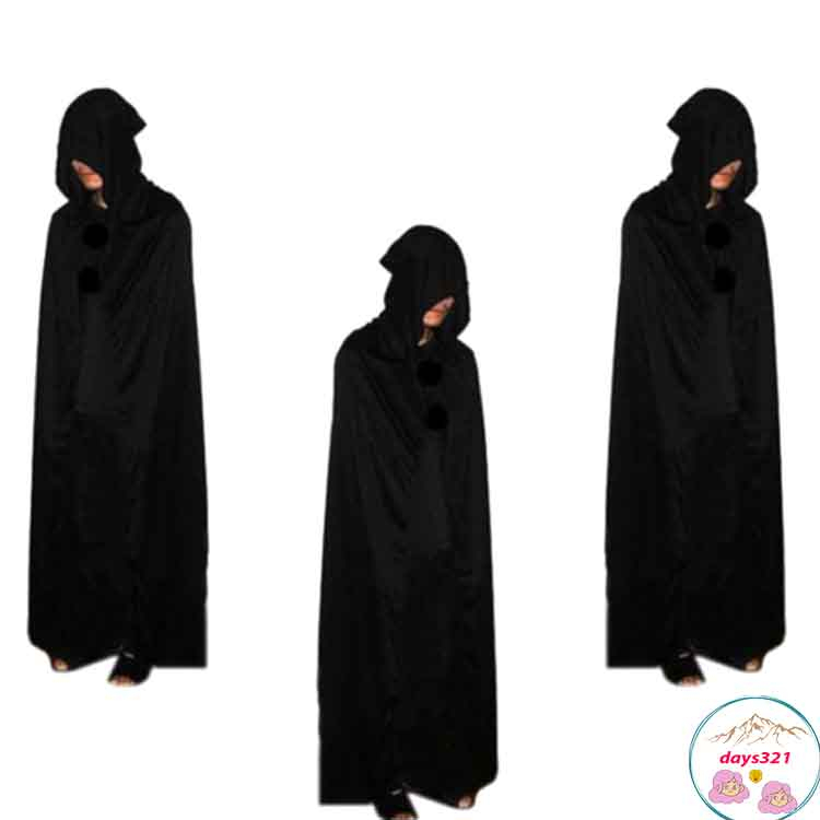 Áo Choàng Đen Hoá Trang Phù Thủy Ma Cà Rồng Dịp Halloween
