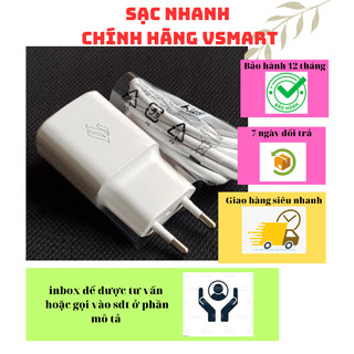 Adapter # củ sạc nhanh 3.0 Vsmart và cáp sạc. vinsmart chính hãng, cục sạc