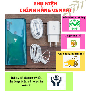 VSMART, Adapter củ sạc nhanh 18W Qualcomm Quick Charge 3.0 Vsmart chính hãng, dây sạc, tai nghe vinsmart vsmart