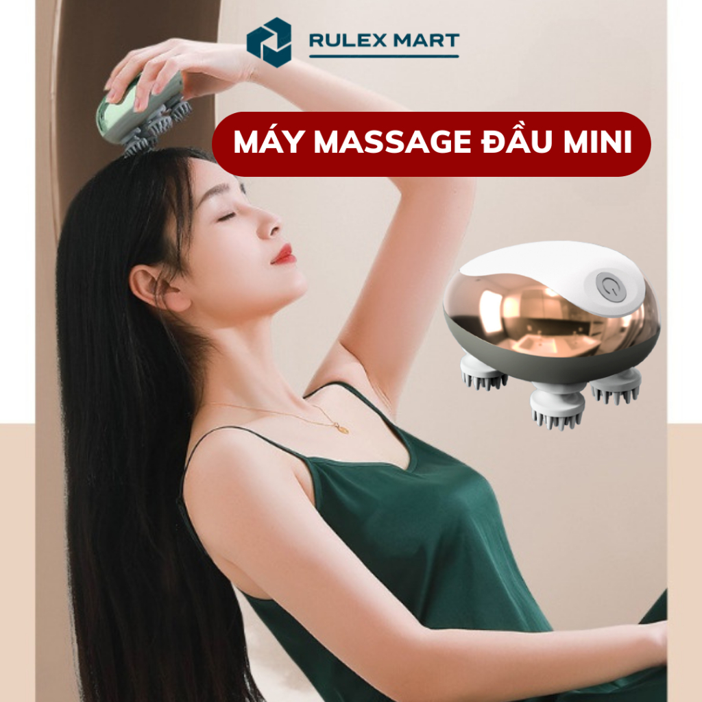 Máy Massage Đầu Mini - Máy Mát Xa Toàn Thân Giảm Căng Thẳng Giúp Ngủ Ngon Giấc