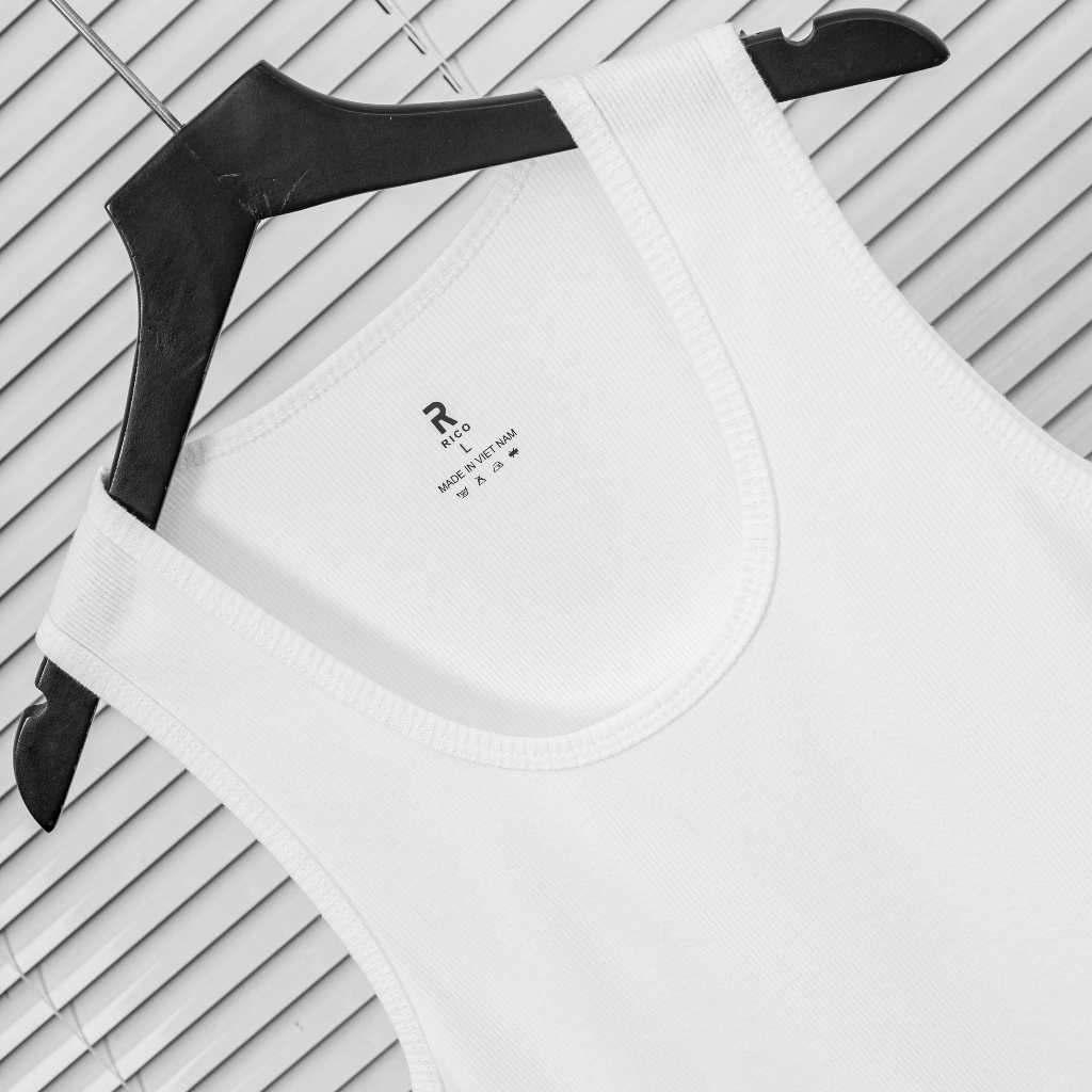 Áo ba lỗ thun gân, form ôm body - Rico - M04