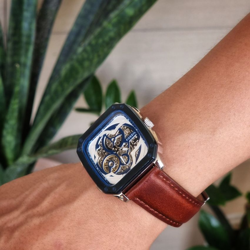 Đồng Hồ Nam Fossil BQ2571 Automatic Lộ Cơ Mặt Vuông 42mm