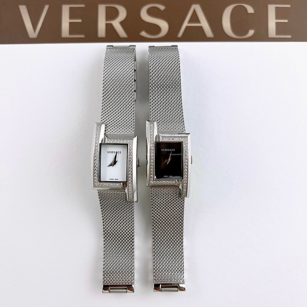 Đồng hồ nữ V€RS@C€ Greca Icon, Size 39x21mm, dây thép không gỉ, Full box, Luxury diamond watch