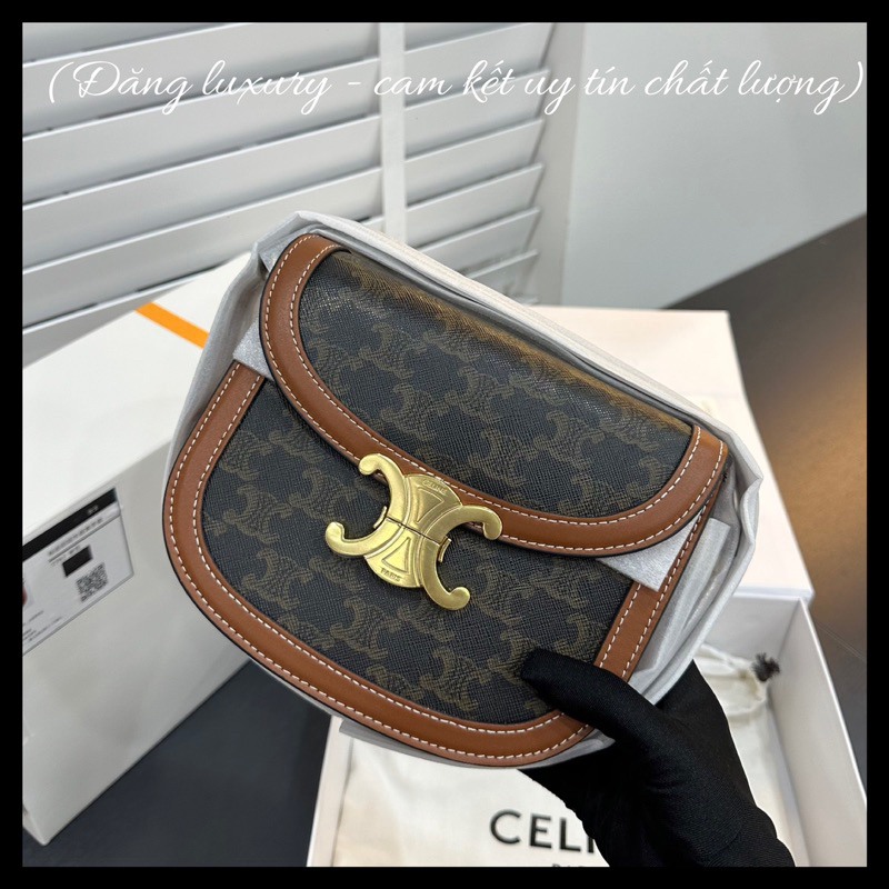 ✅Túi CE.LINE Size 18.5cm - Bản SUPVIP - Da bò [Full2box]