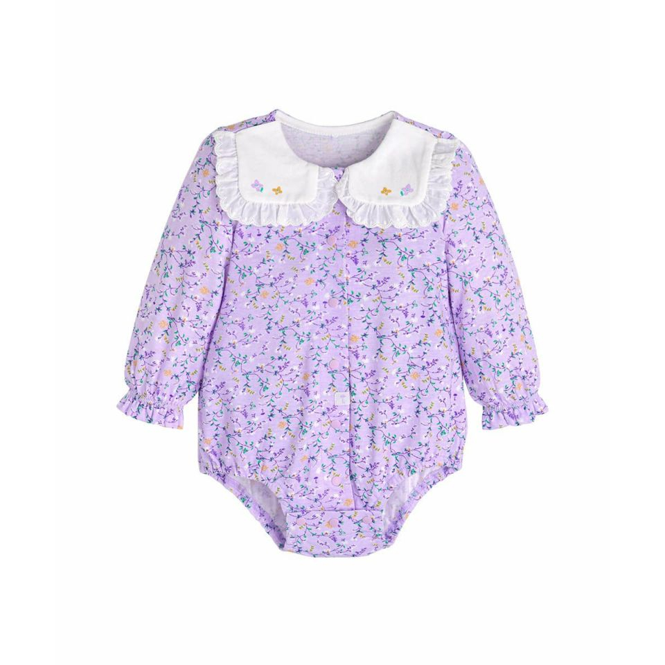 Body tam giác dài tay hoa nhí cổ thủy thủ vuông Mmln. HA4633