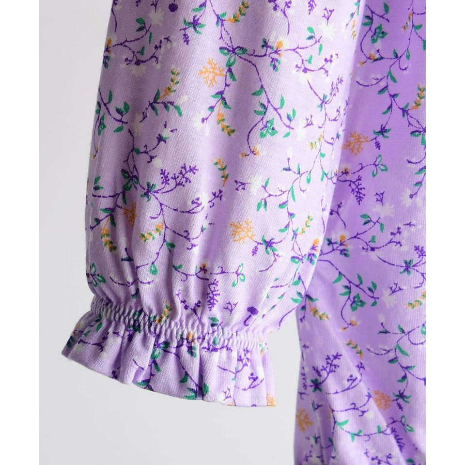 Body tam giác dài tay hoa nhí cổ thủy thủ vuông Mmln. HA4633