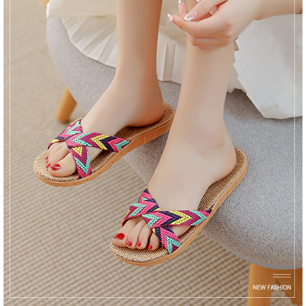 Dép Cói Nam Nữ Thời Trang Siêu Nhẹ, Đi Biển Đi Trong Nhà Đa Di Năng Full Size SP58