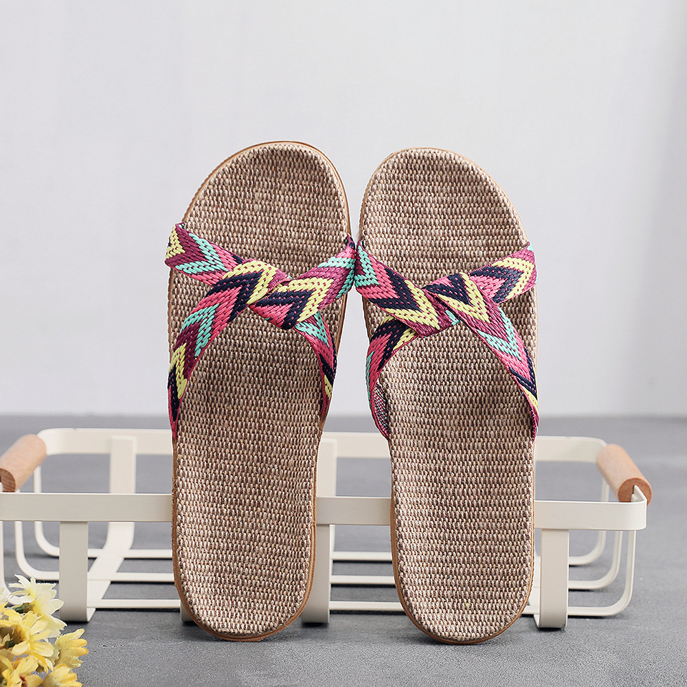 Dép Cói Đi Biển Dã Ngoại Trong Nhà Thời Trang Siêu Nhẹ Quai Chéo SP58