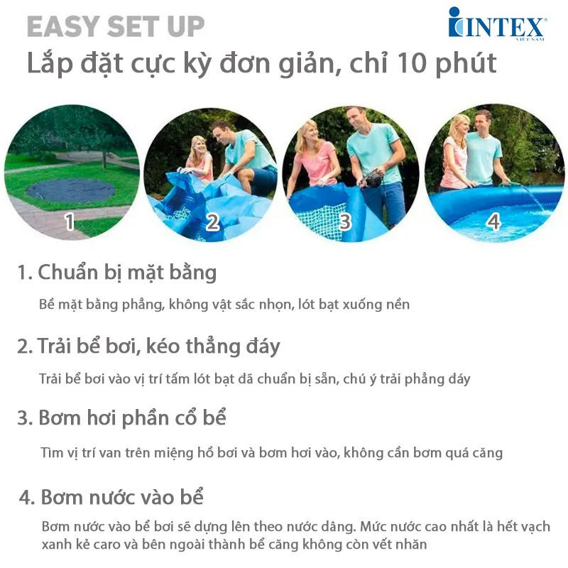 Bể bơi gia đình cổ tròn đường kính 3m INTEX 28116