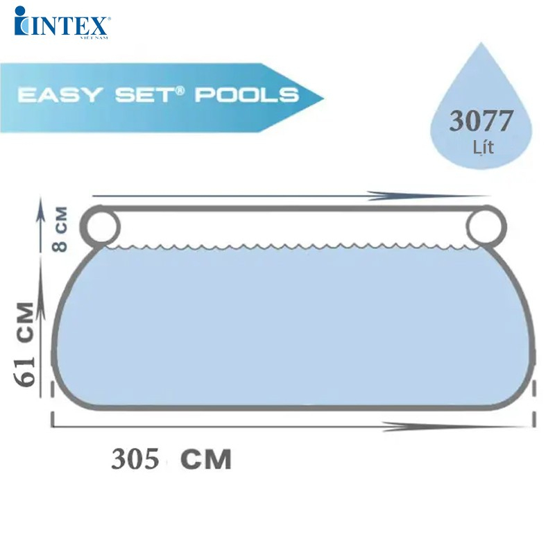 Bể bơi gia đình cổ tròn đường kính 3m INTEX 28116