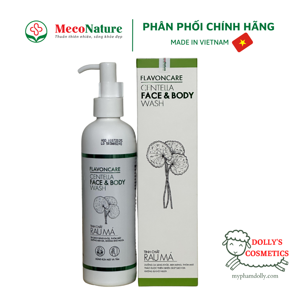 Sữa Rửa Mặt & Tắm Toàn Thân Flavoncare Centella Face and Body Wash 240ML