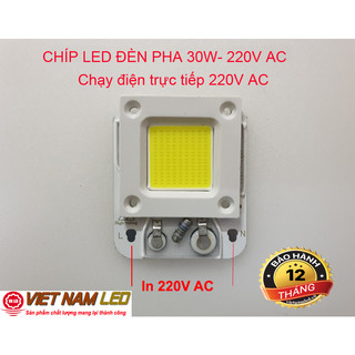 Chíp led lắp cho đèn pha 30w - trực tiếp điện 220v ac + kèm keo tản nhiệt