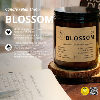 Nến Thơm size 200-250g - Mùi hương Blossom - Flower 1969's - Trang trí thơm phòng - Món quà ý nghĩa