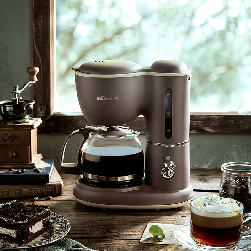 Máy pha cà phê mini tự động BEAR KFJ-A06Q1 chính hãng, pha coffee Espresso cafe nguyên chất máy pha cafe đa năng,BH 12th